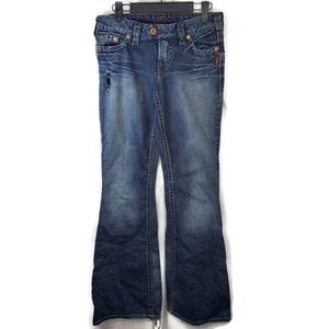 Women's Silver Tuesday 22 Distressed Destroyed Flare Jeans Size 27/33